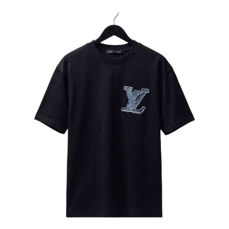 Louis Vuitton "Denim Patch" Monogram T-Shirt/Washed Black