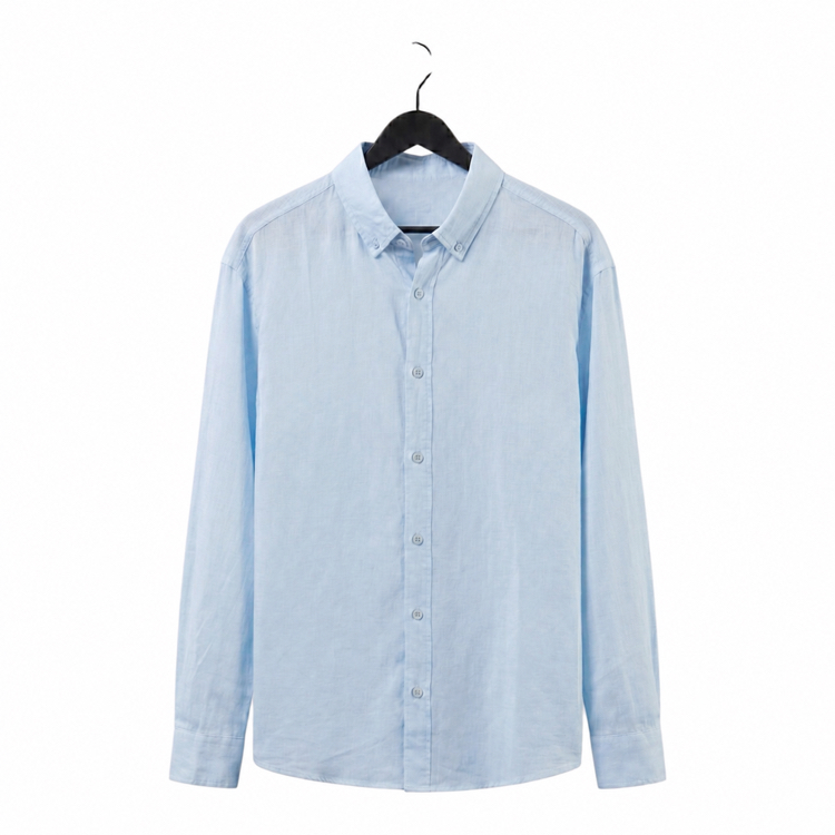 Maera Vision "Breeze" Premium Linen Blended Shirt / Sky Blue