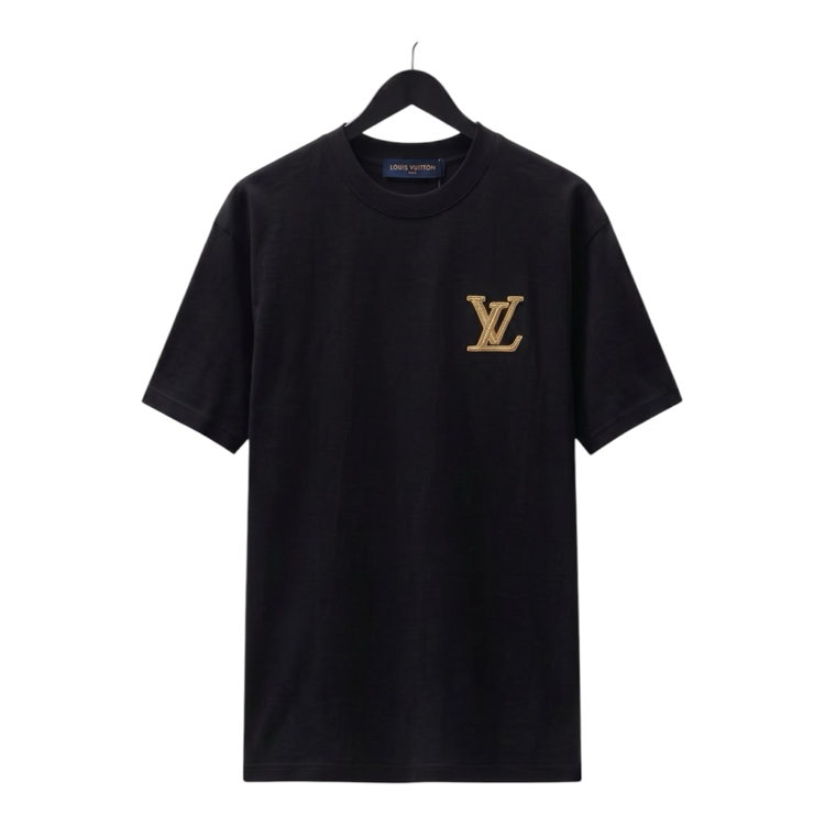 Louis Vuitton "Rope" Typography T-Shirt / Pitch Black