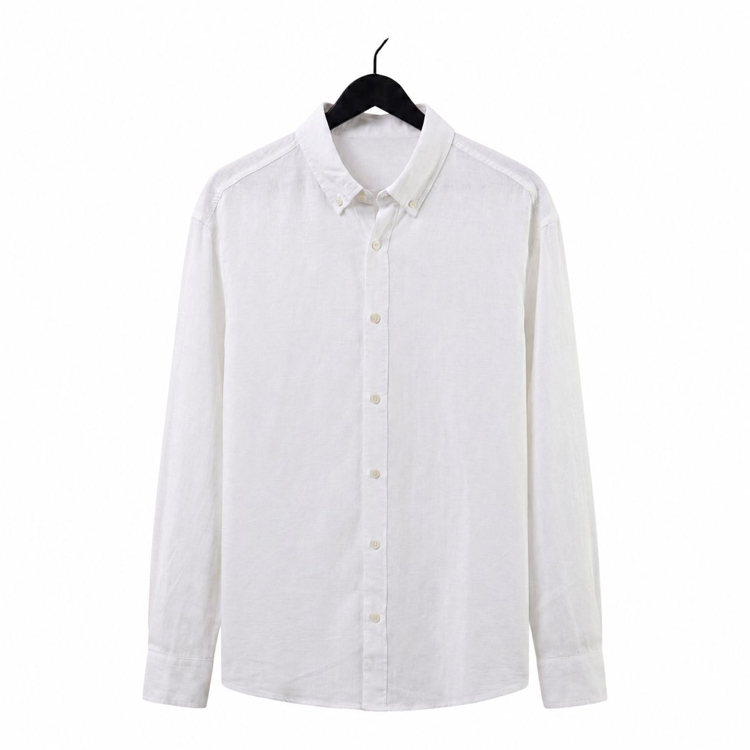 Maera Vision "Breeze" Premium Pure Linen Blended Shirt / Off-White