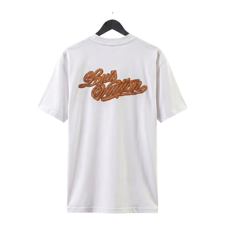 Louis Vuitton Rope" Typography T-Shirt / Off-White
