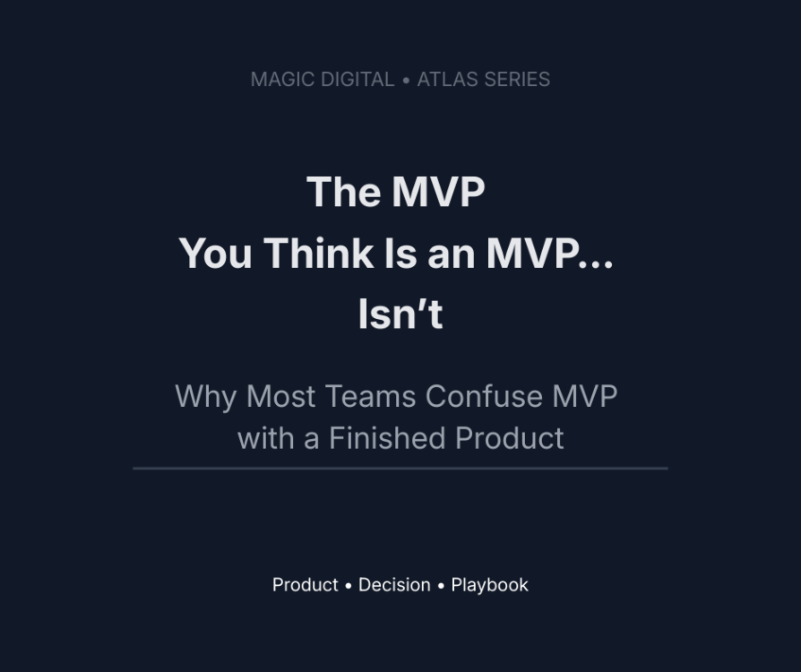 Your MVP Is Not an MVP - A Reality Check for Early-Stage Products