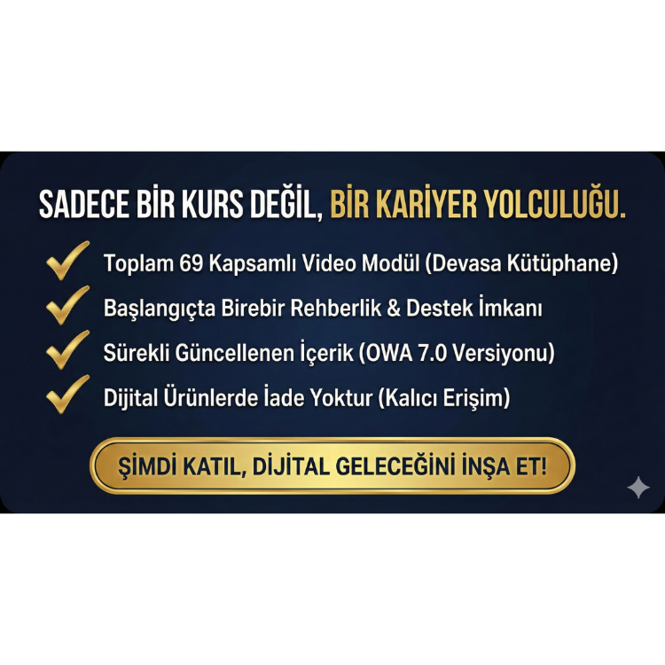 Online Wealth Academy Kurs (Türkçe / Deutsch / English / Flemenkçe)