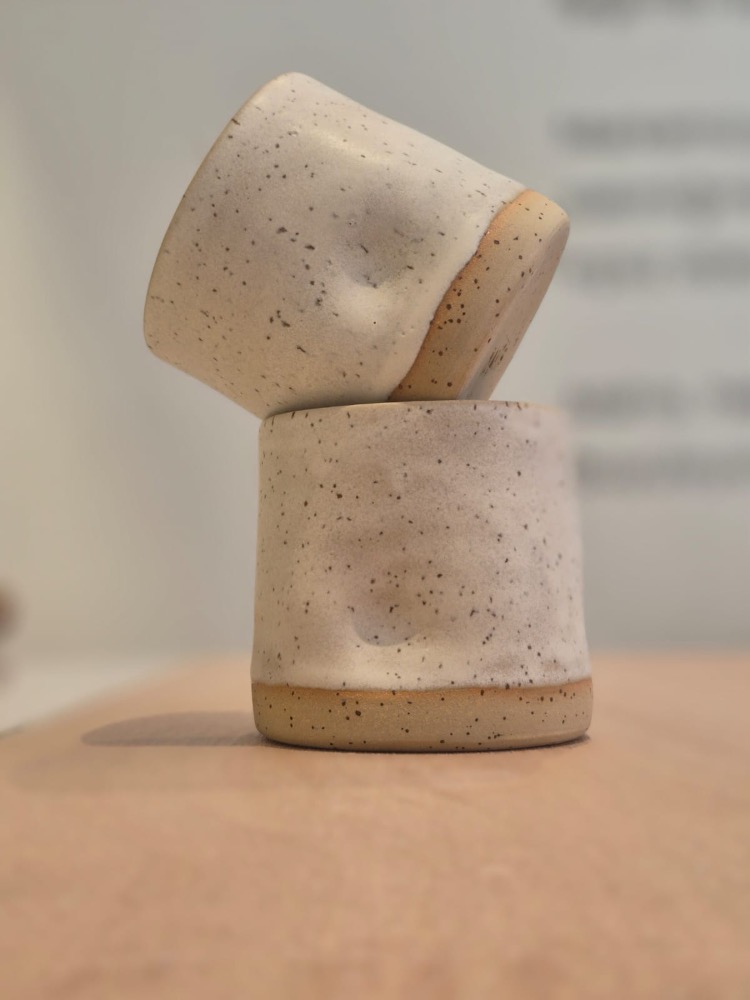 Beyaz Stoneware Bardak 