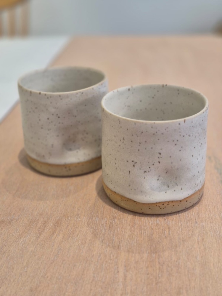 Beyaz Stoneware Bardak 