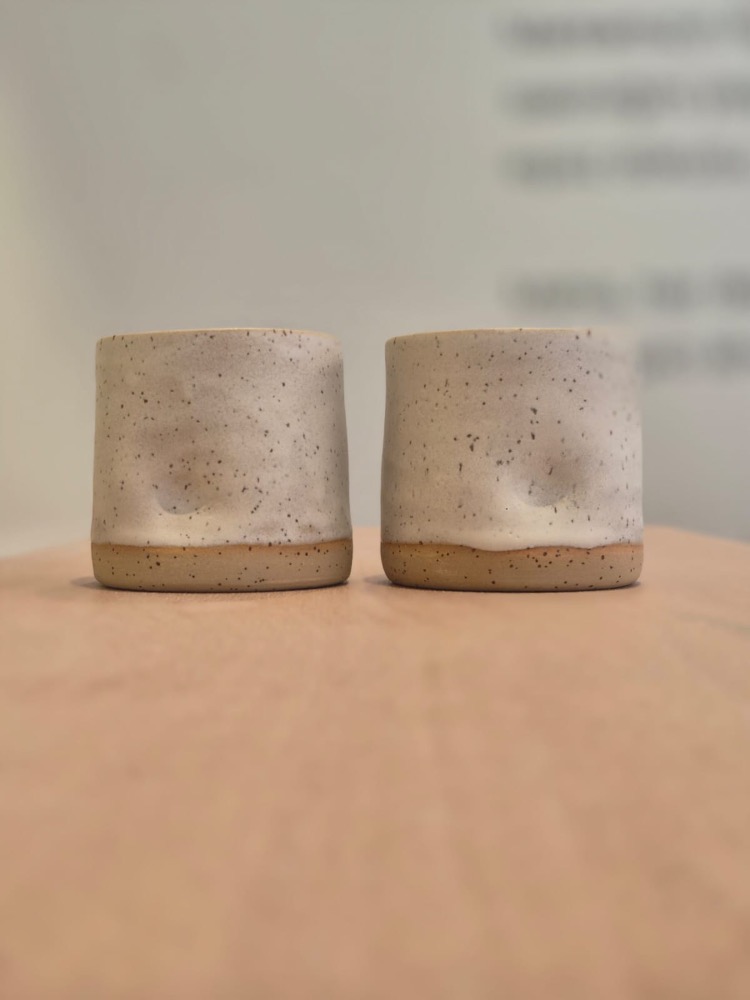 Beyaz Stoneware Bardak 
