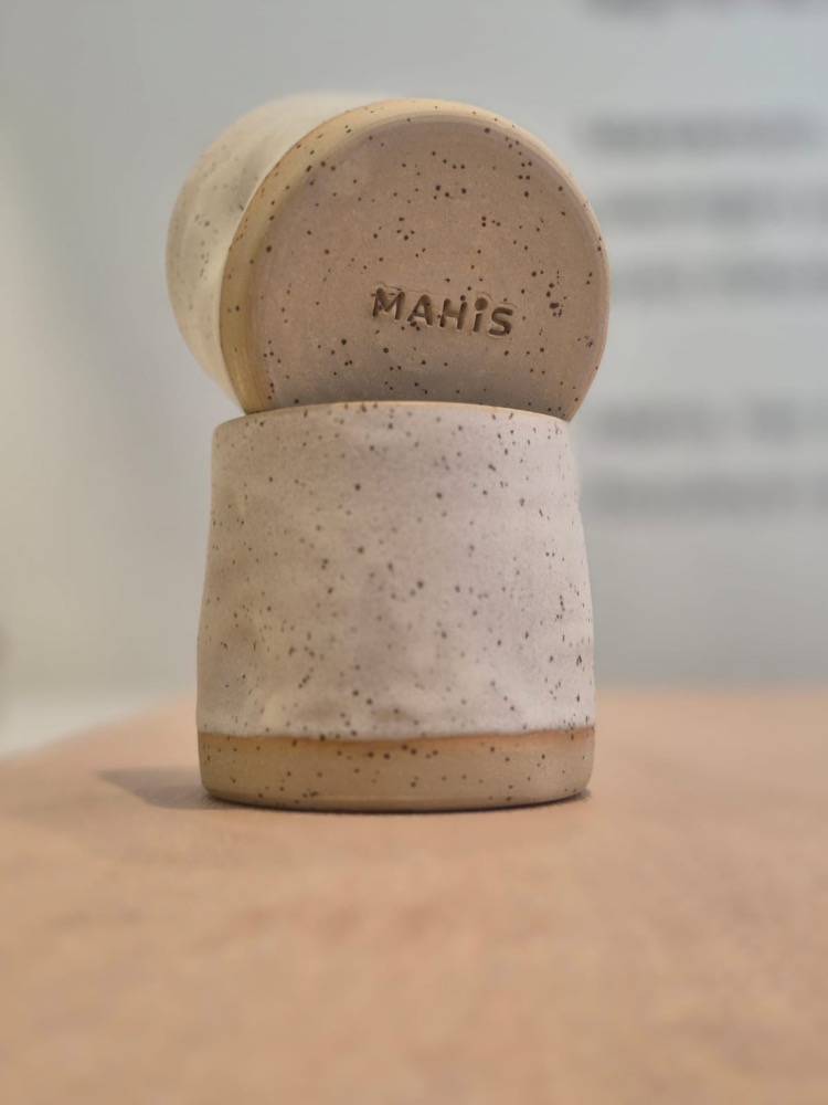 Beyaz Stoneware Bardak 
