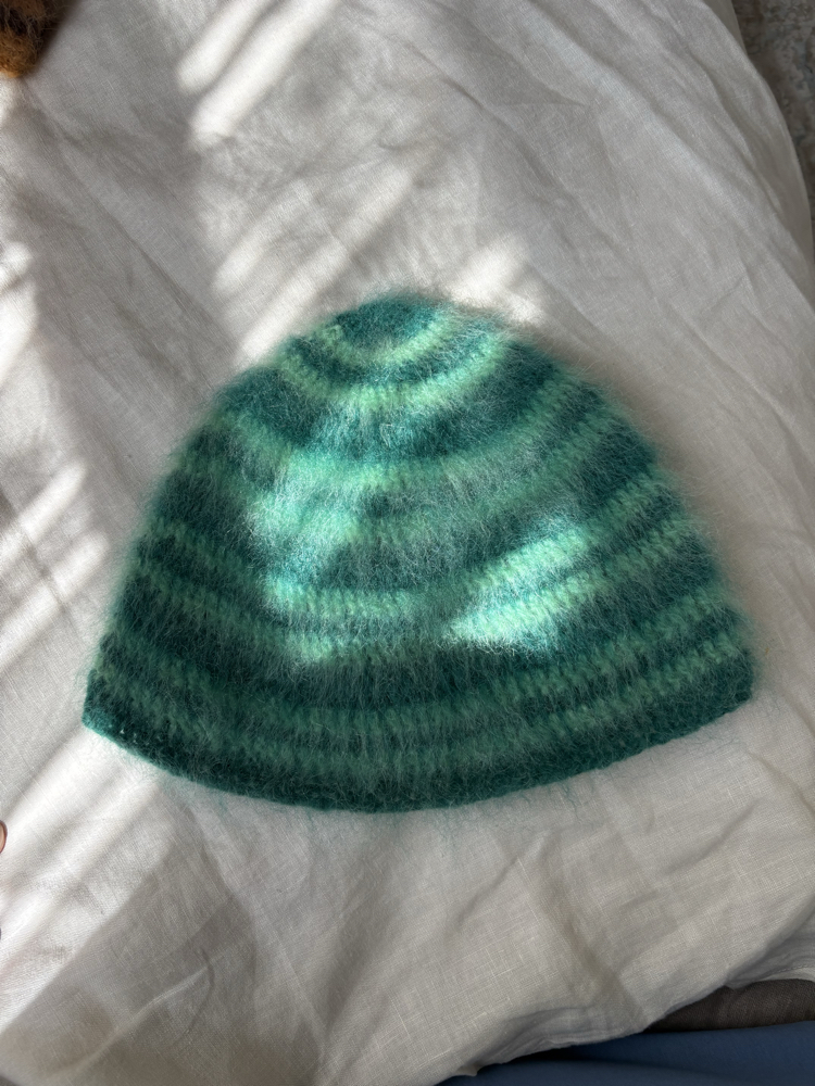 Striped Mohair Beanie