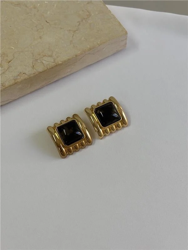 SİYAH TAŞ VINTAGE KÜPE