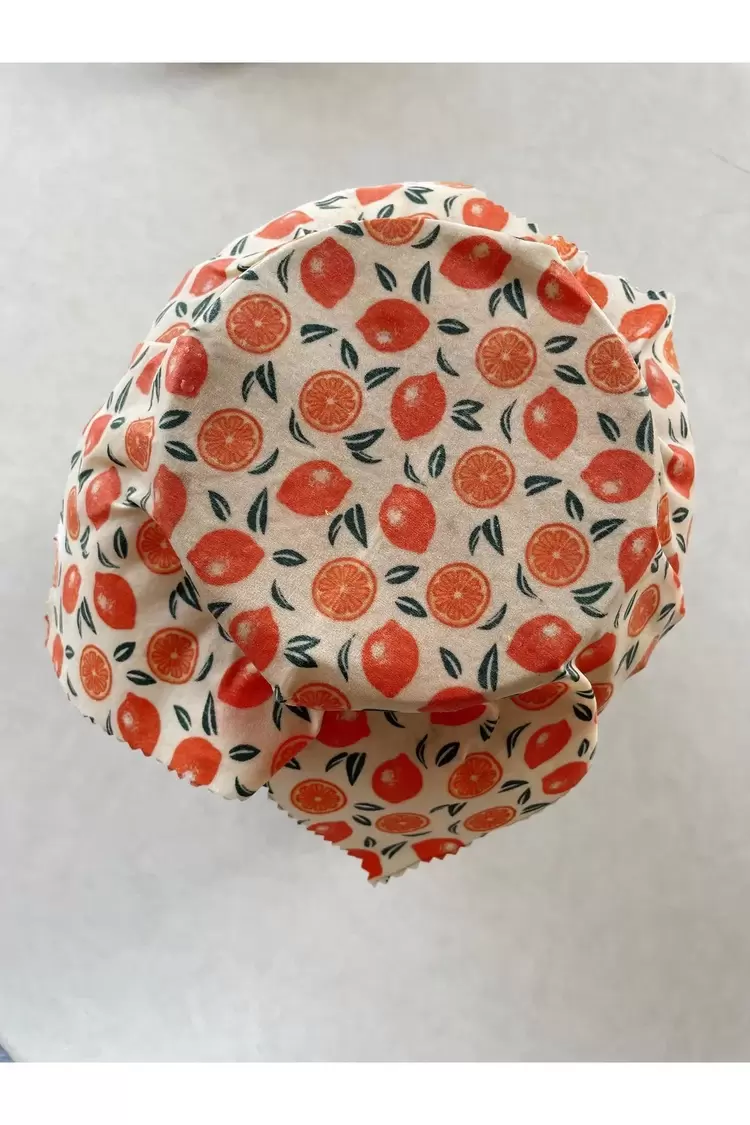 Balmumu Gıda Saklama Kumaşı, Tekrar Kullanılabilen Saklama Bezi, 2'li Set, 25x25, Karışık