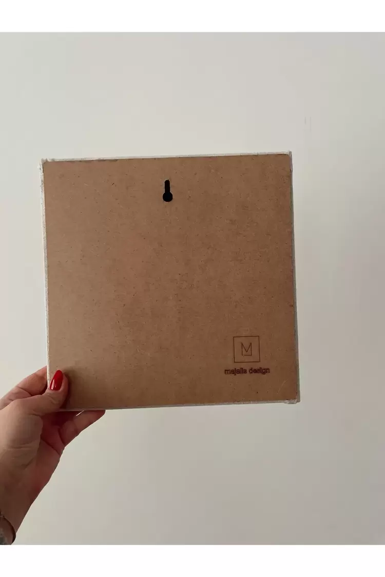 Punch Nakış İşlemeli, MDF Kapama, Gülen Surat Desenli Duvar Panosu, 25x25