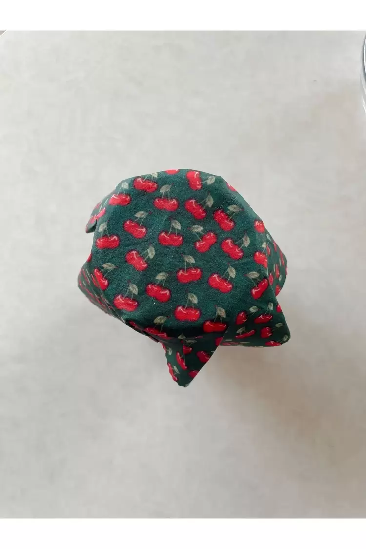 Balmumu Gıda Saklama Kumaşı, Tekrar Kullanılabilen Saklama Bezi, 3'lü Set, 20x20, Kiraz
