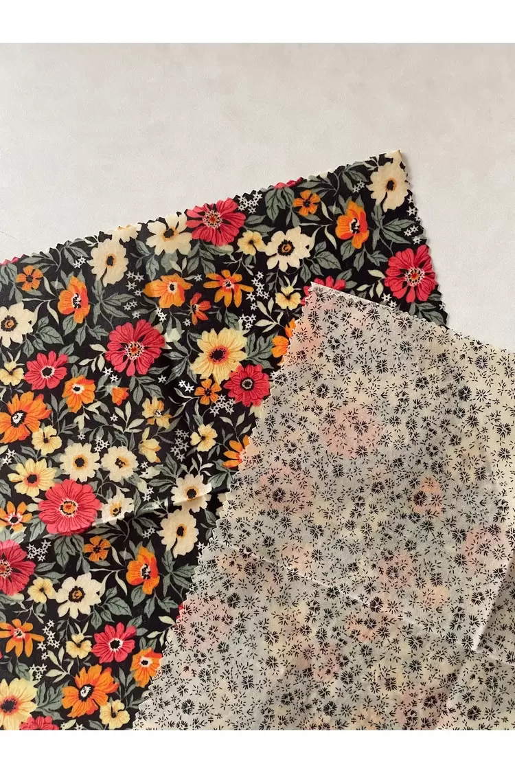 Balmumu Gıda Saklama Kumaşı, Tekrar Kullanılabilen Saklama Bezi, Karışık, 2’li Set, 30x30