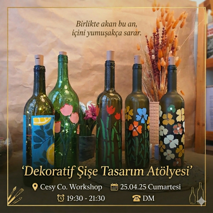 Dekoratif  Şişe Tasarım Atölyesi 