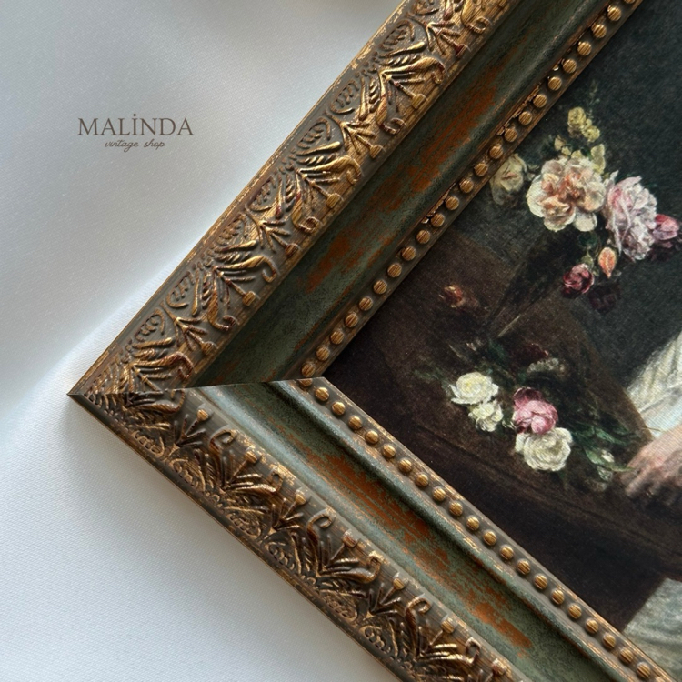 Madame Lerolle (1882) Yeşil Vintage Tablo