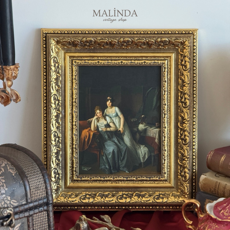 Mektup Okuyan Kadınlar (1800’ler) Vintage Tablo