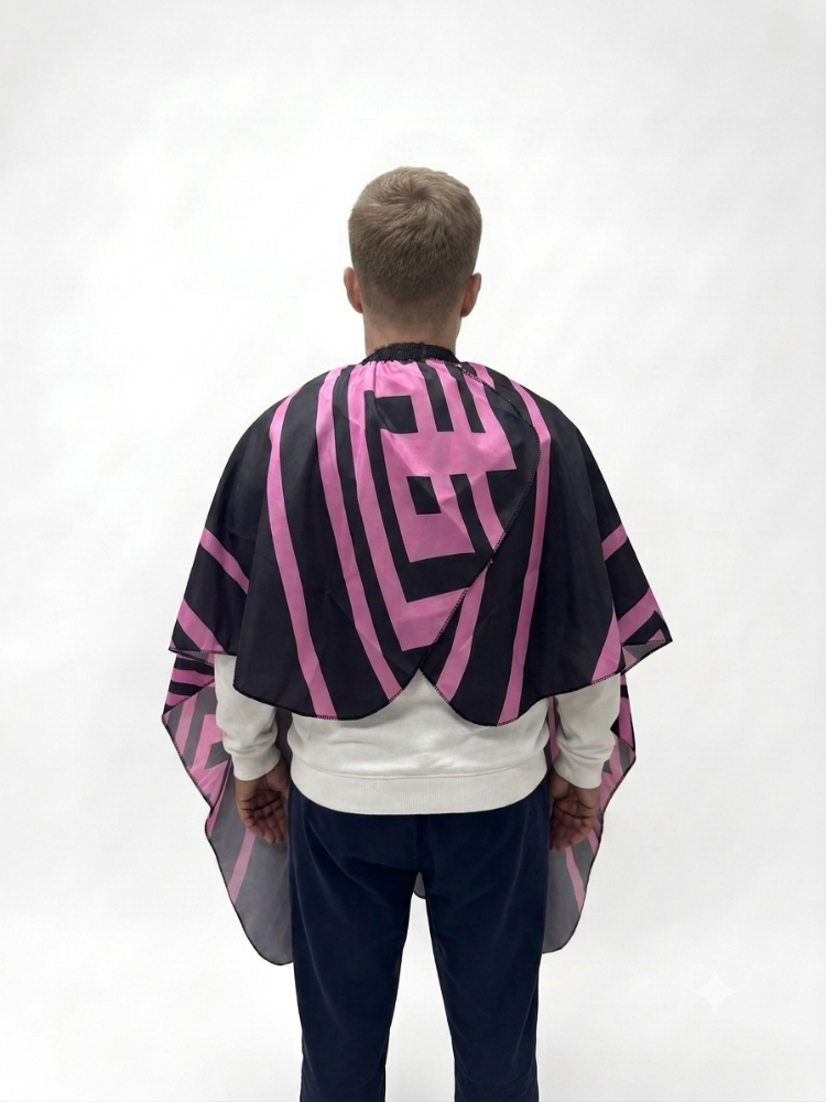 Mor & Siyah Penuar The Barber Fashion Original Cape 2026 Cape Unisex Erkek & Kadın Kesim Önl
