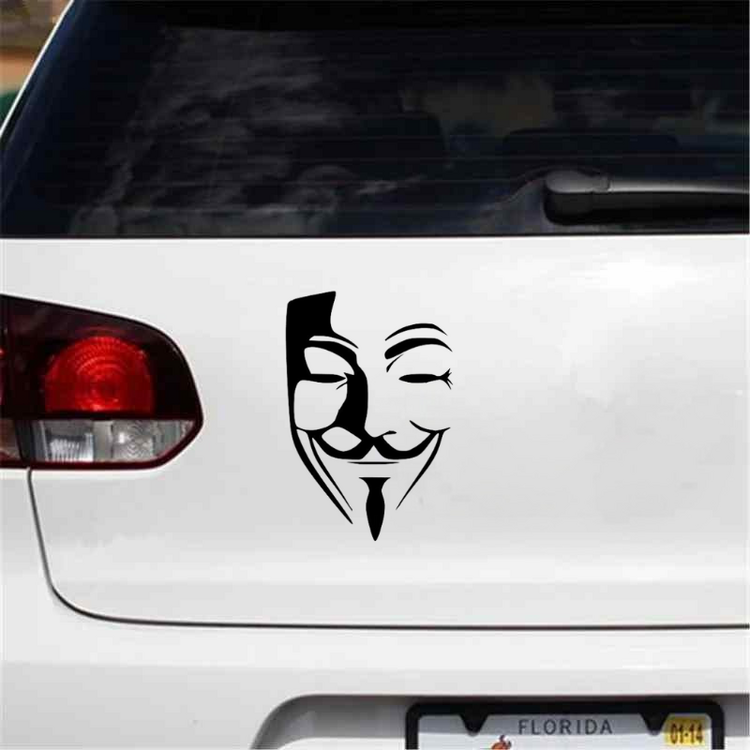 Ananoymous Siyah Sticker