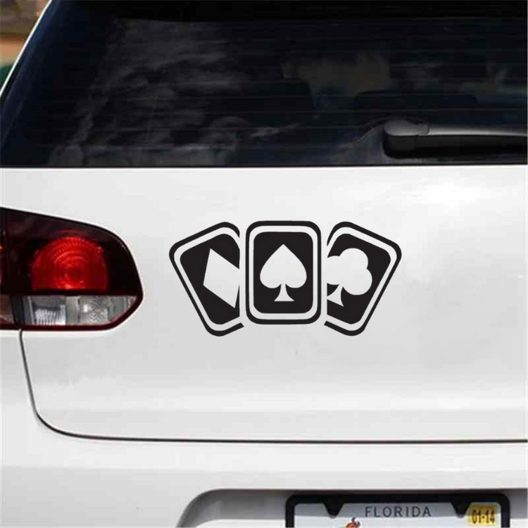 İskambil Kartları Siyah Sticker