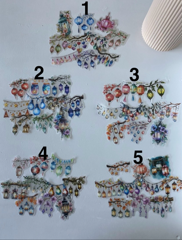 Renkli Fenerler Sticker Seti 