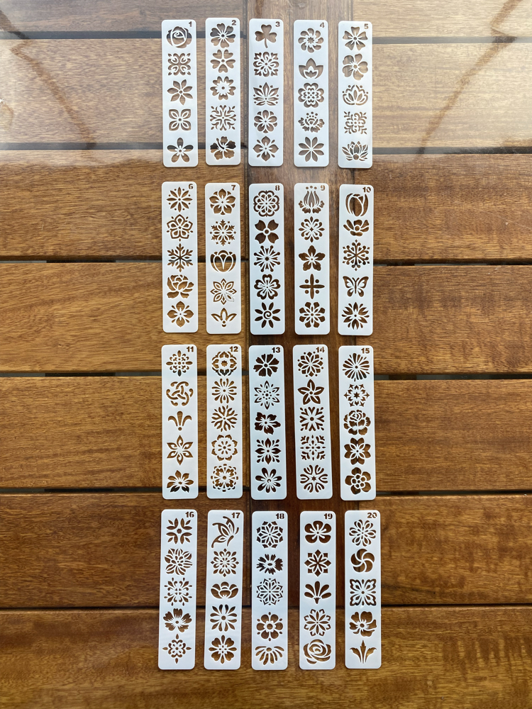 Çiçek Desenli Stencil