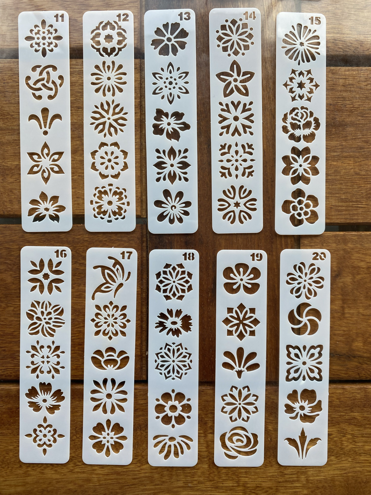 Çiçek Desenli Stencil