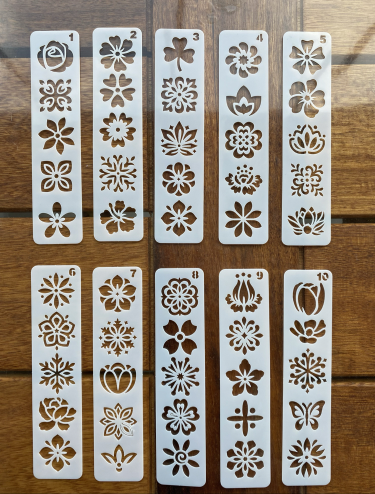 Çiçek Desenli Stencil