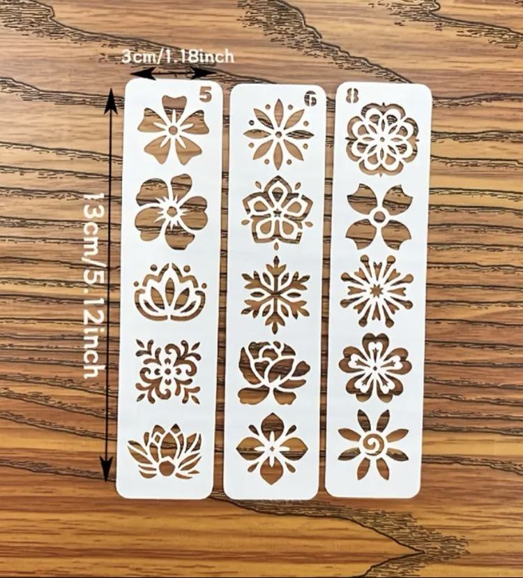 Çiçek Desenli Stencil