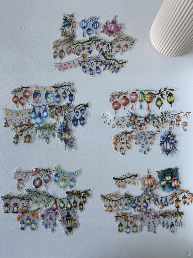 Renkli Fenerler Sticker Seti 