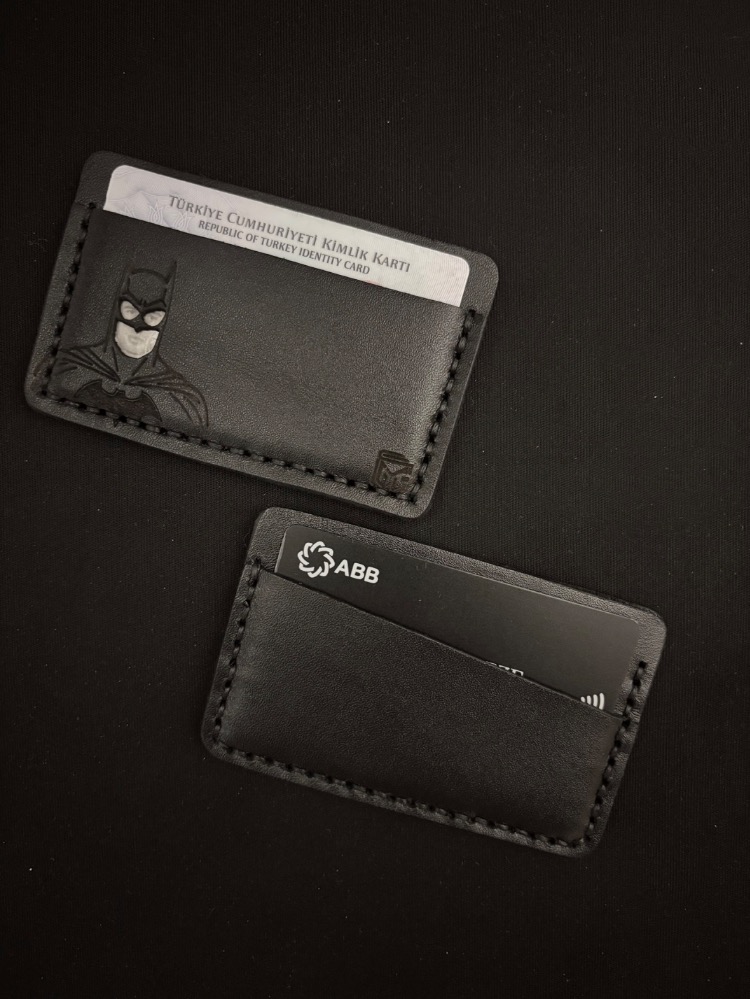 Batman Özel El Üretimi Deri Kartlık