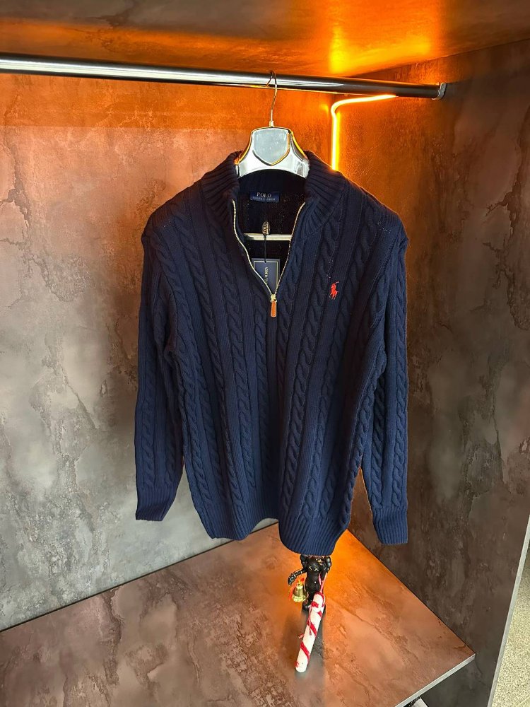 POLO RALPH LAUREN YARIM FERMUAR TRİKO KAZAK