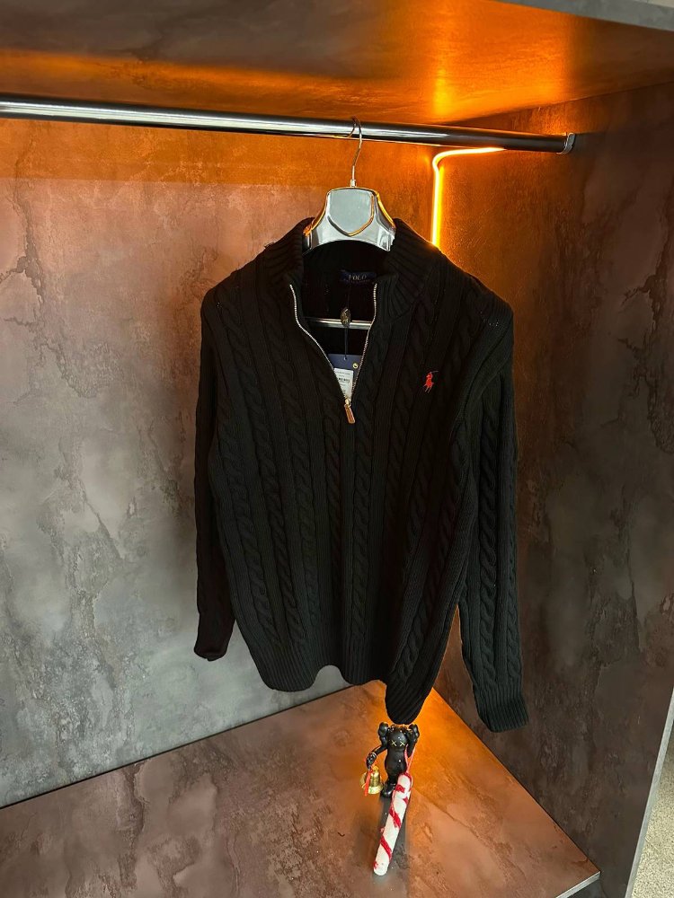 POLO RALPH LAUREN YARIM FERMUAR ÖRGÜLÜ TRİKO