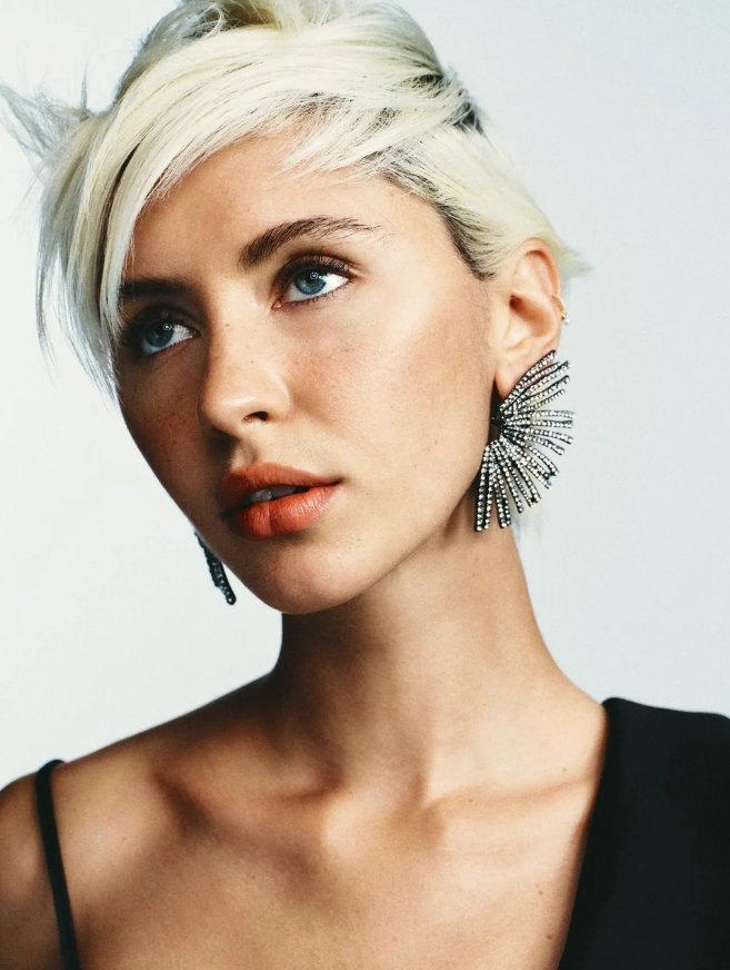 Zara model pembe taşlı küpe