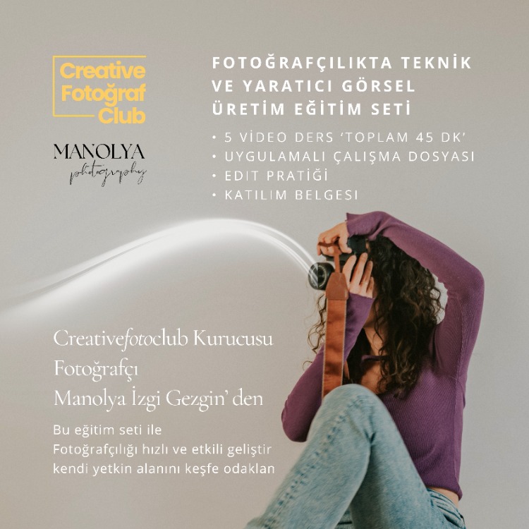 Fotoğrafçılık Eğitimi 5 Video + Çalışma dosyaları+ katılımcı belgesi 