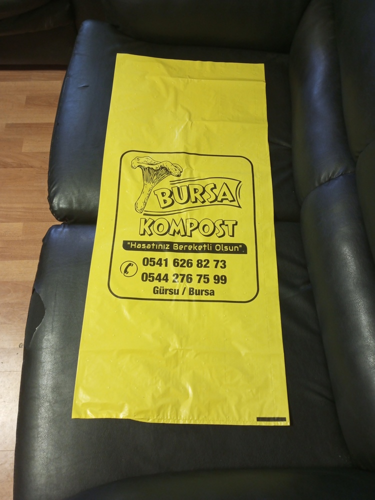 35x85 cm YEŞİL RENKLİ MANTAR EKİM POŞETİ- 10 kg
