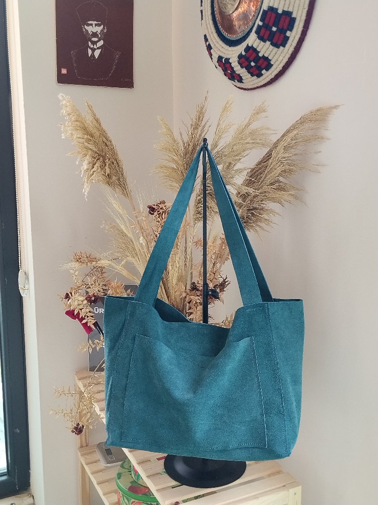 Süet Tote Çanta