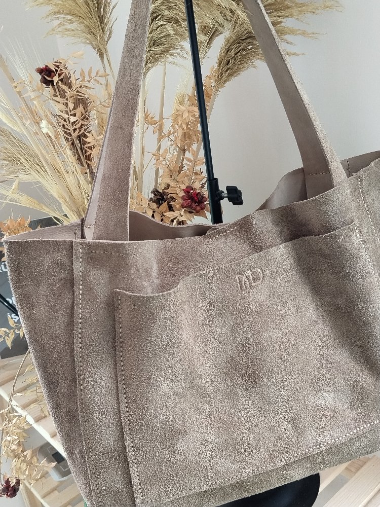 Süet Tote Çanta 