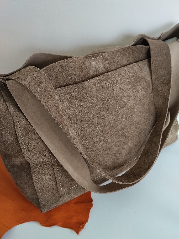 Süet Tote Çanta 