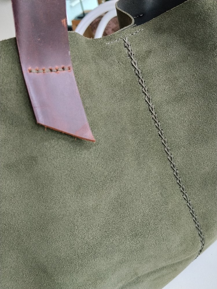 Suet Tote Çanta (Deri Saplı)
