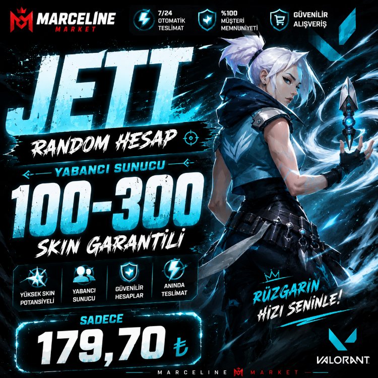 Valorant Jet 100-300 Skin Garantili Random Hesap
