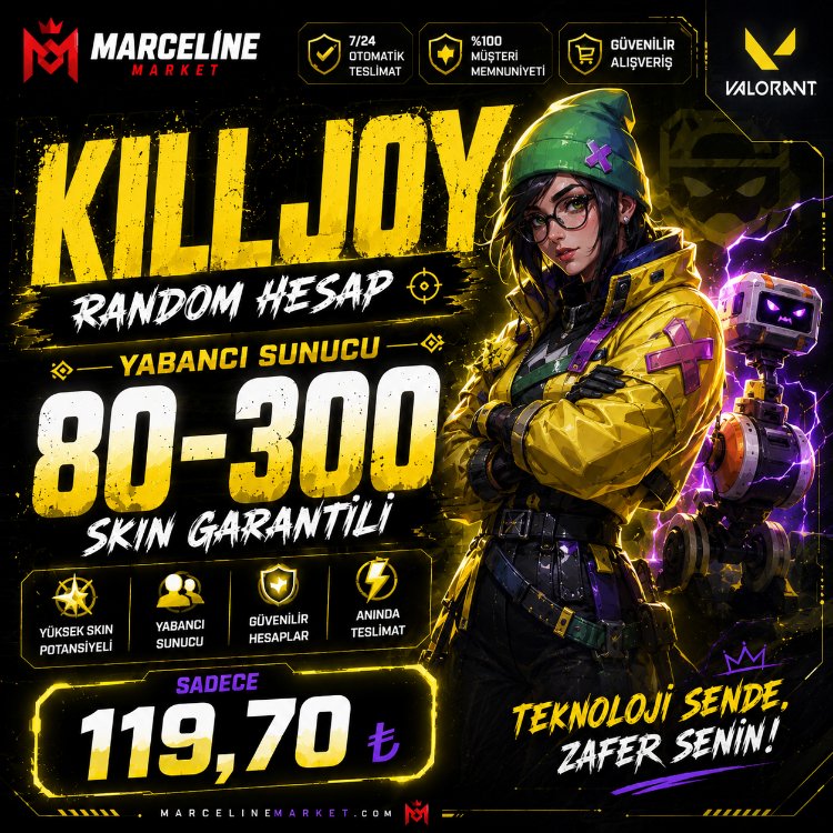 Valorant Killjoy 80-300 Skin Garantili Random Hesap