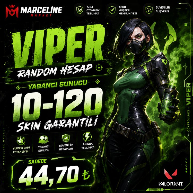 Valorant Viper 10-120 Skin Garantili Random Hesap