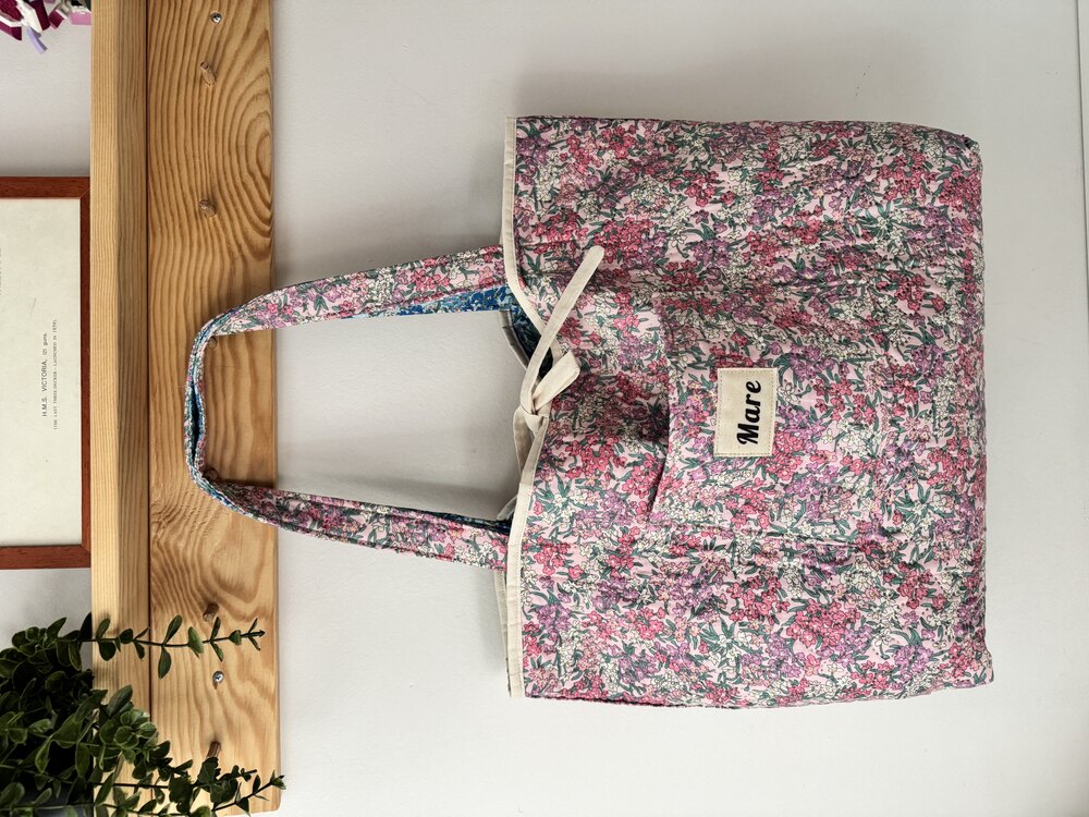 Mavi bahar xl tote çift taraflı