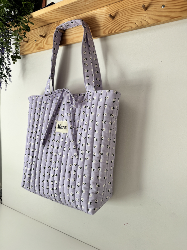 Kapitone tote (lila)