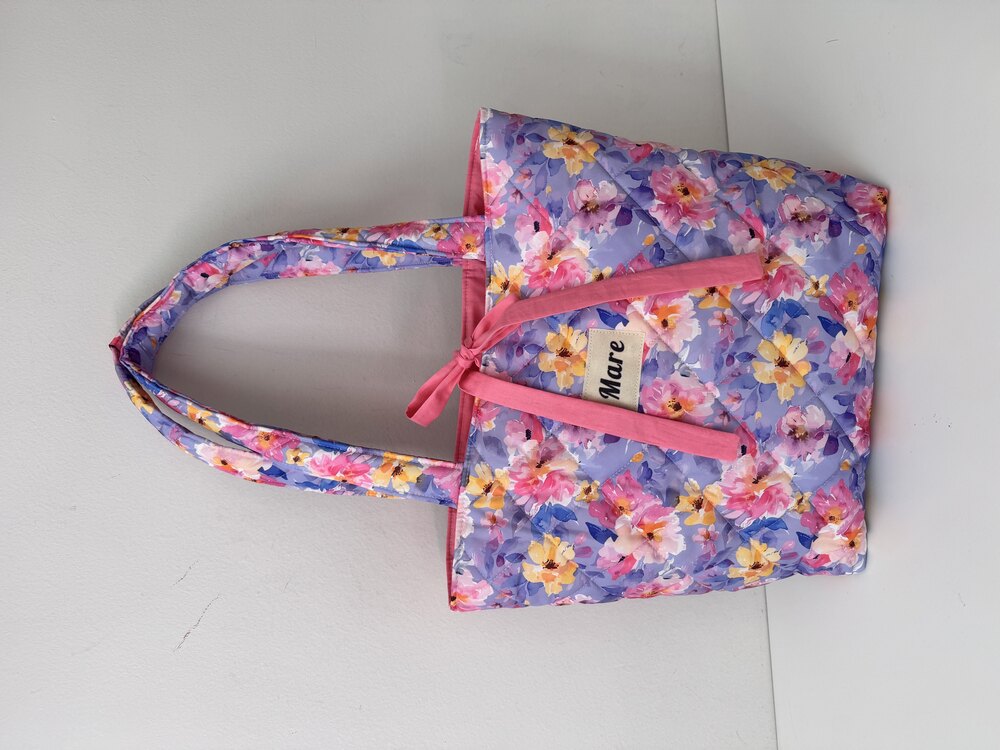 Mor pembe kapitone tote