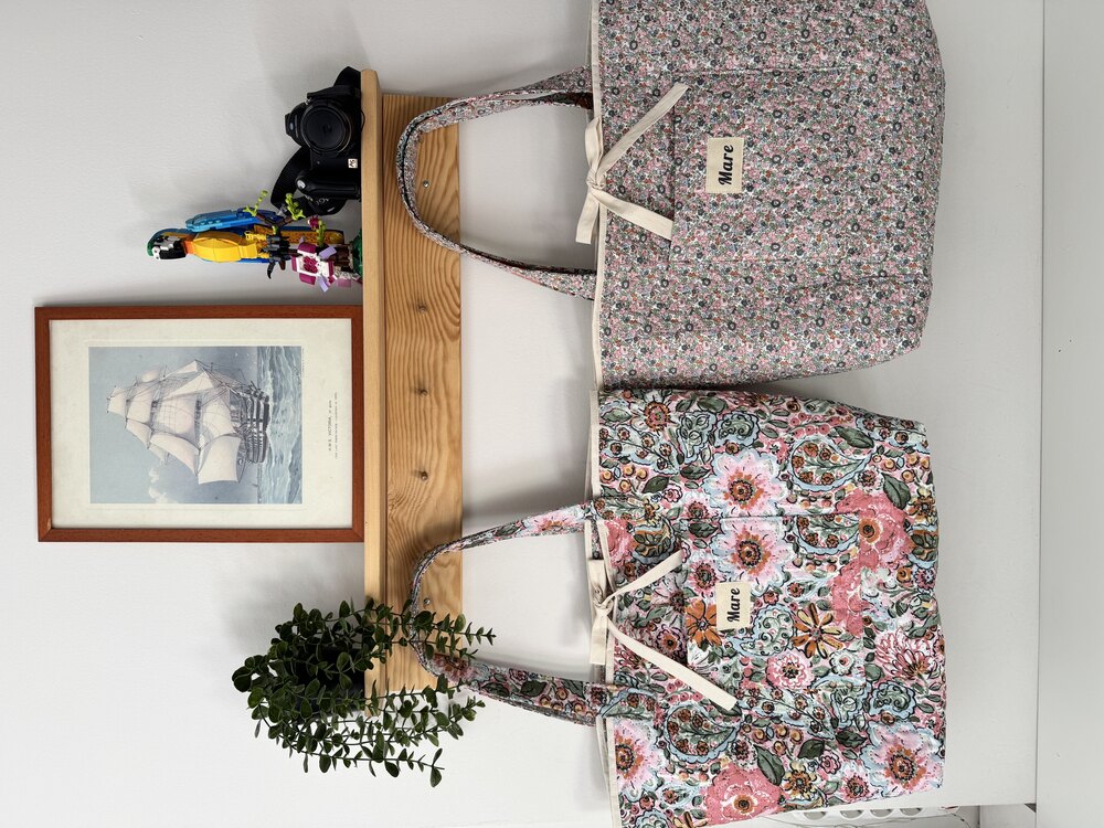 Yeşil bahar xl tote çift taraflı