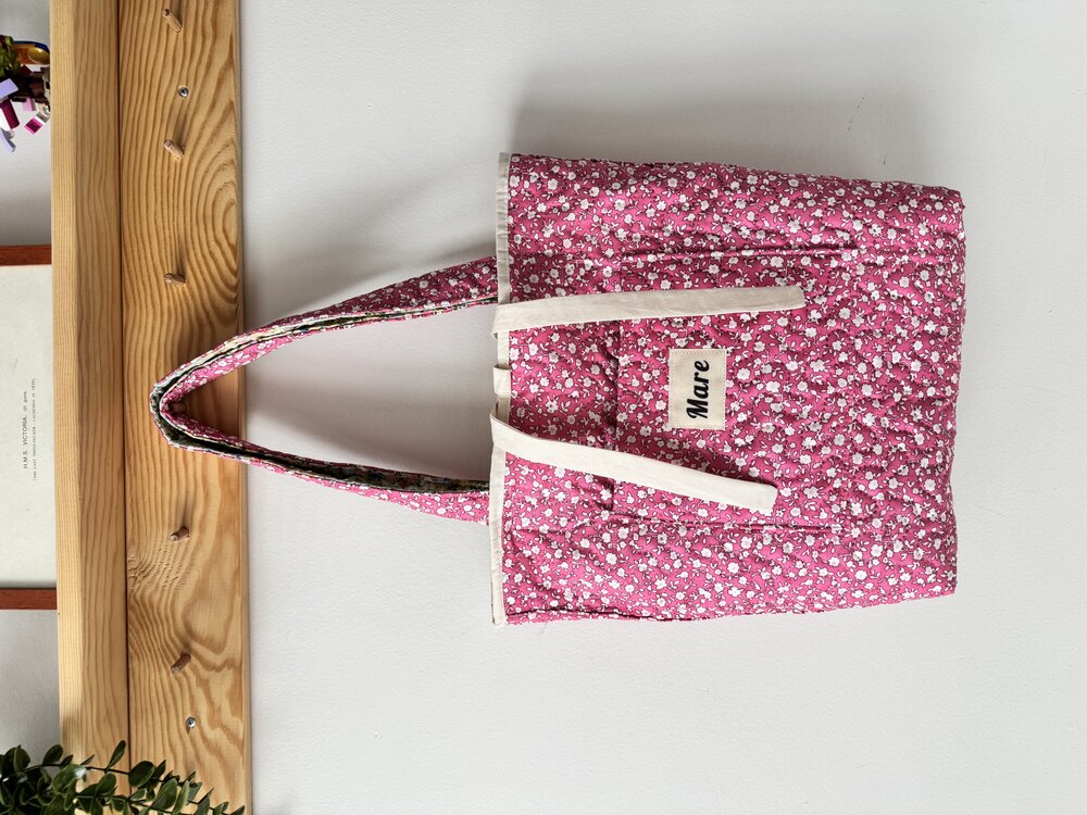 Pembe bahar orta boy tote çift taraflı