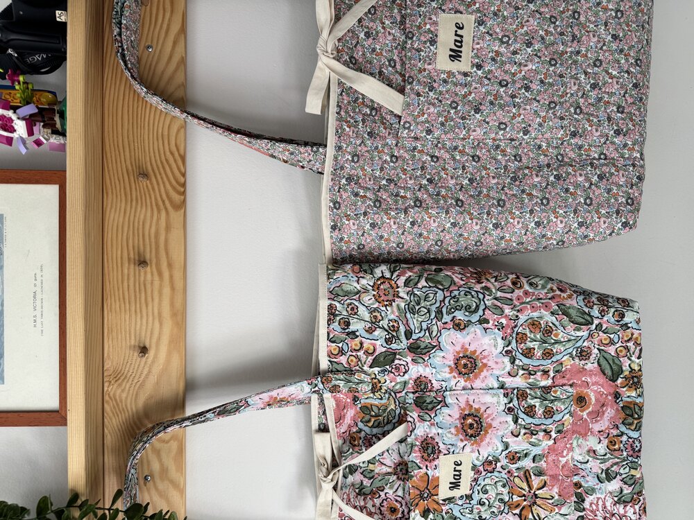 Yeşil bahar xl tote çift taraflı