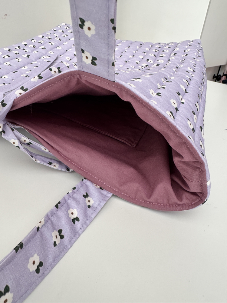 Kapitone tote (lila)