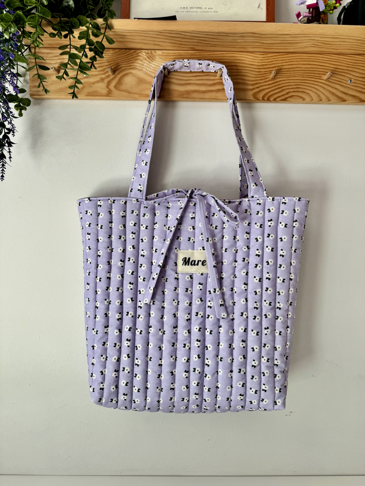 Kapitone tote (lila)
